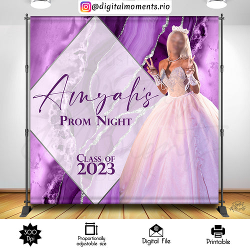 Purple Marble Prom 8x8, events, custom, picture, graduation, 8x8, backdrop