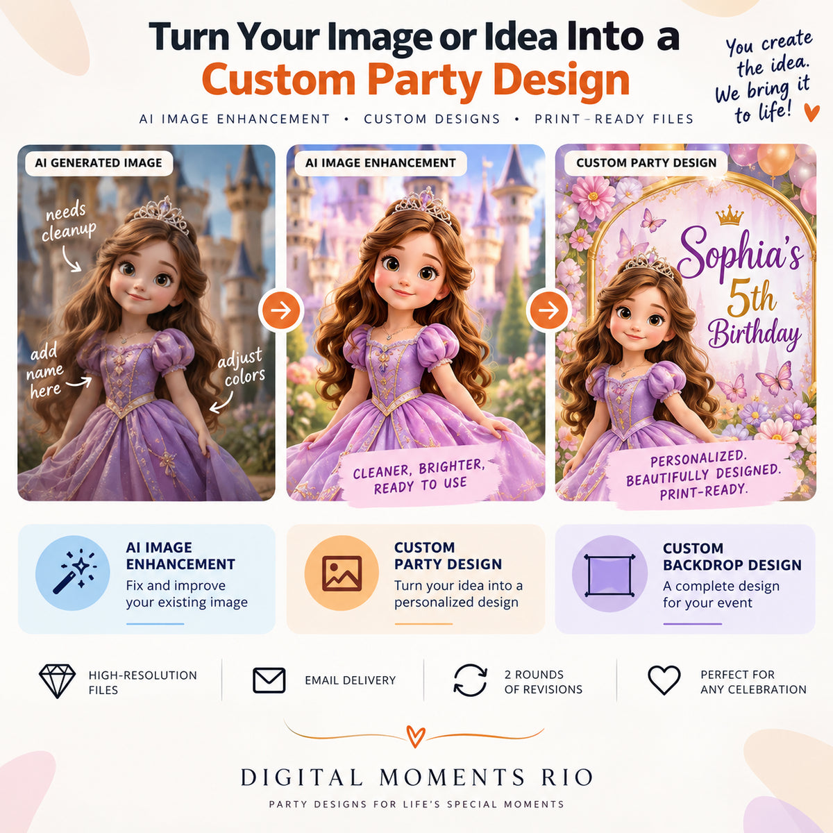 Diseño de Arco o Panel Personalizado para Eventos - Archivo Digital