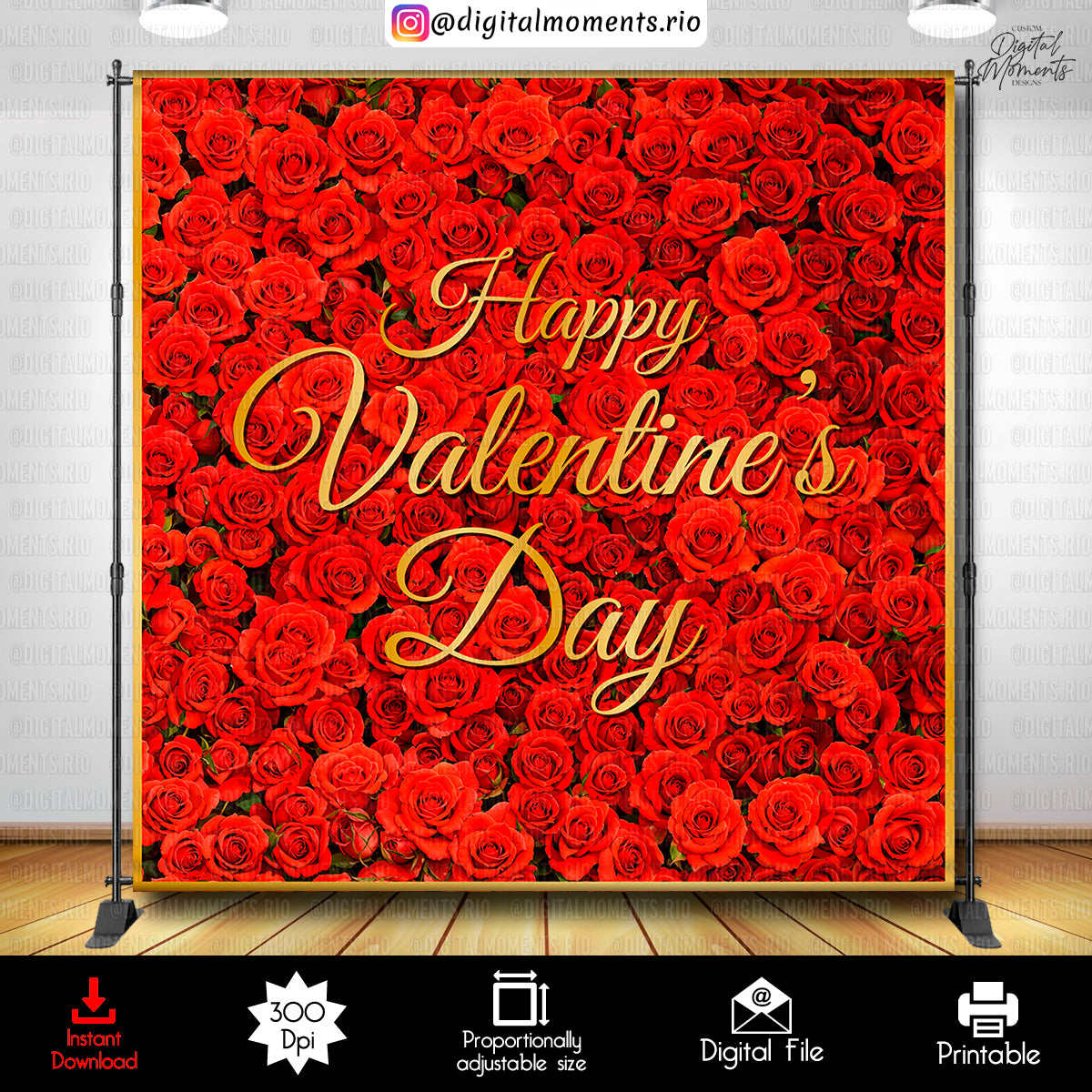 Valentine's Days - Backdrop - Instant Download