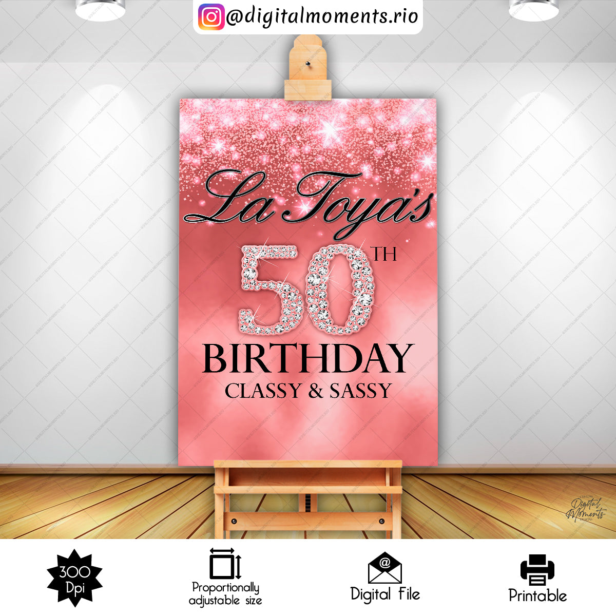 Rose Gold 24x36 Welcome Sign Custom Design, Custom Digital File | Digital Download for Events for Events