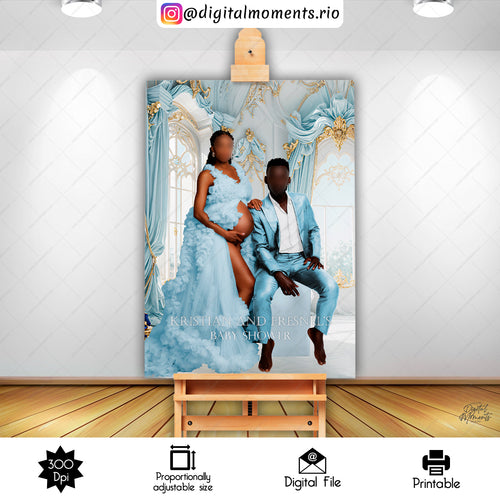 Royal 24x36 Welcome Sign Custom Design, Digital file only | Digital Download for Events