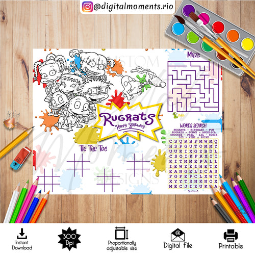 Rugrats Knox Activity Sheet Instant, events, rugrats, 11"x8.5", sheet, activity, design, instant