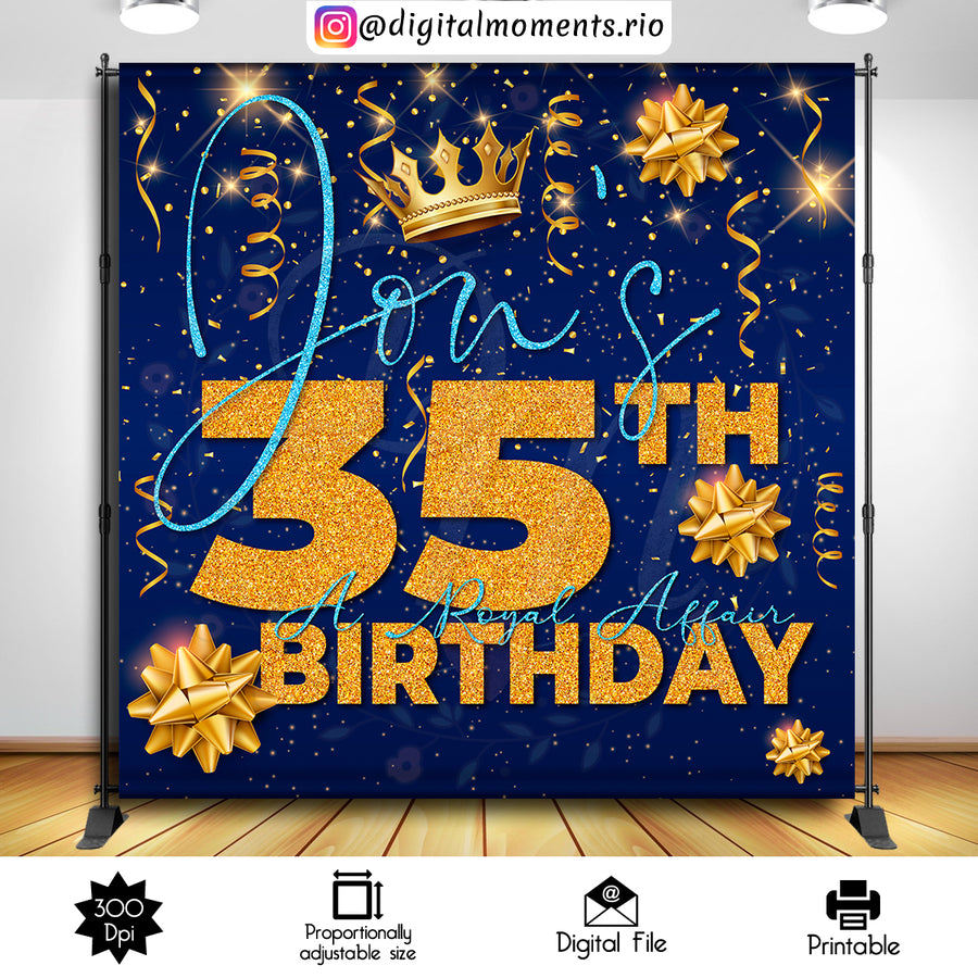 Royal Affair 8x8 Custom Backdrop, Digital file only | Custom Digital Download for Kids Party or Event