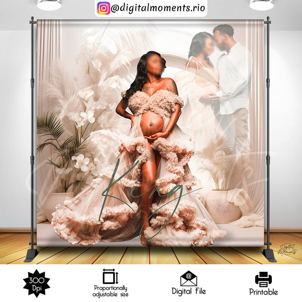 Boho Baby Shower 8x8 Custom Backdrop with picture, Custom Digital File | Digital Download for Events for Events. 8x8, arts, baby, backdrop, …