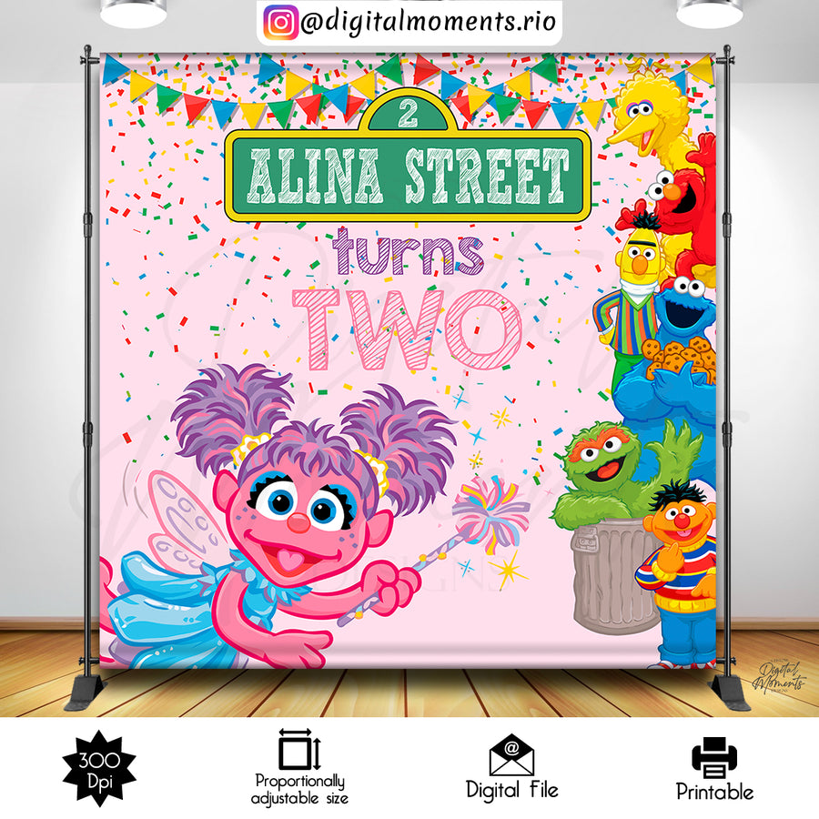 Abby Cadabby 8x8 Custom Backdrop, Digital file only | Custom Digital Download for Kids Party or Event