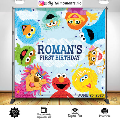 Sesame Street - Backdrop - Birthday