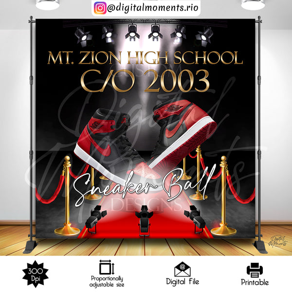 Sneaker Ball 8x8 Custom Backdrop, Custom Digital File | Digital Download for Events for Events. 8x8, arts, backdrop, backdrop-sign, ball, ce…