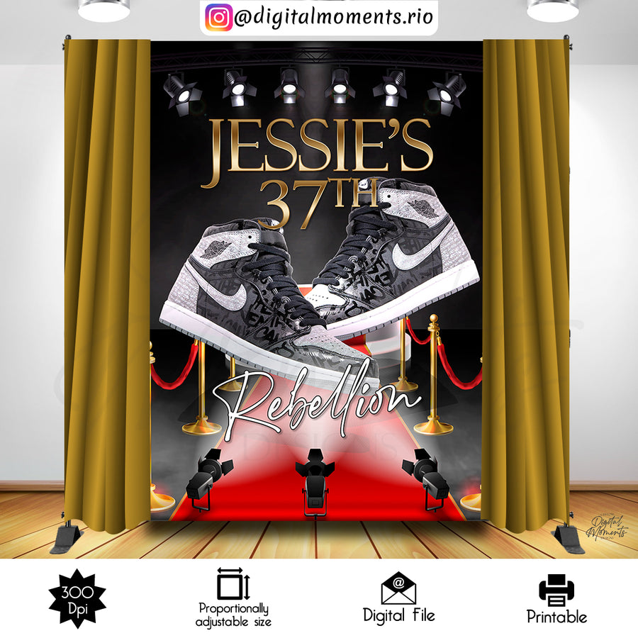 Sneaker Ball 6x8 Custom Backdrop, Digital file only | Custom Digital Download for Kids Party or Event
