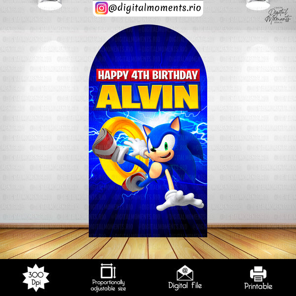 Sonic Panel Wall Custom Design, Custom Digital File | Digital Download for Events for Events. arts, backdrop, backdrop-sign, celebration, cu…