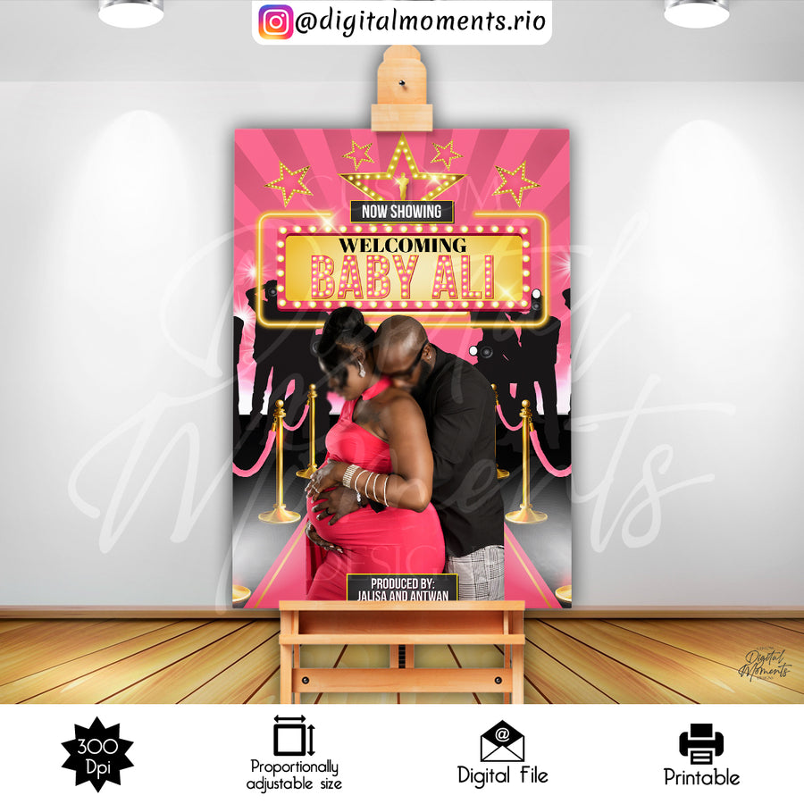 A Star is Born 24x36 Welcome Sign Custom Design, Digital file only | Custom Digital Download for Kids Party or Event