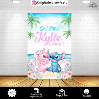 Lilo & Stitch - Backdrop - Birthday