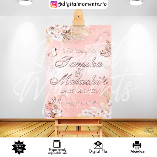 Swan Princess Sign 24x36 2, events, welcome, custom, swan, 24x36, princess, sign, design