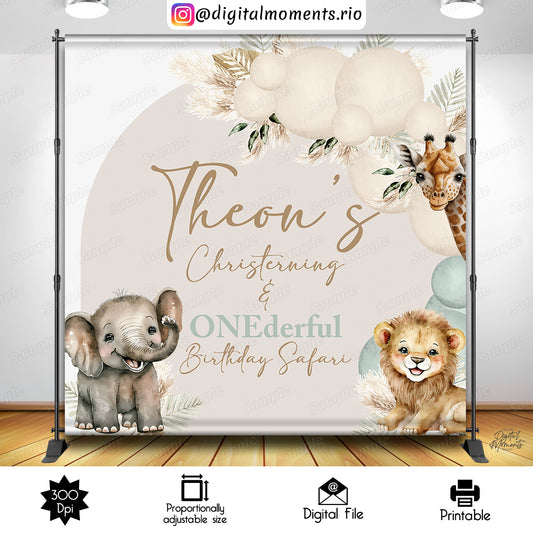 Safari Baby  8x8 Custom Backdrop Design, Digital file only