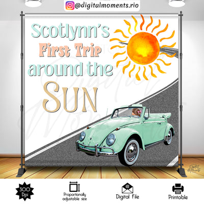 First Trip Around the Sun - Backdrop - Birthday