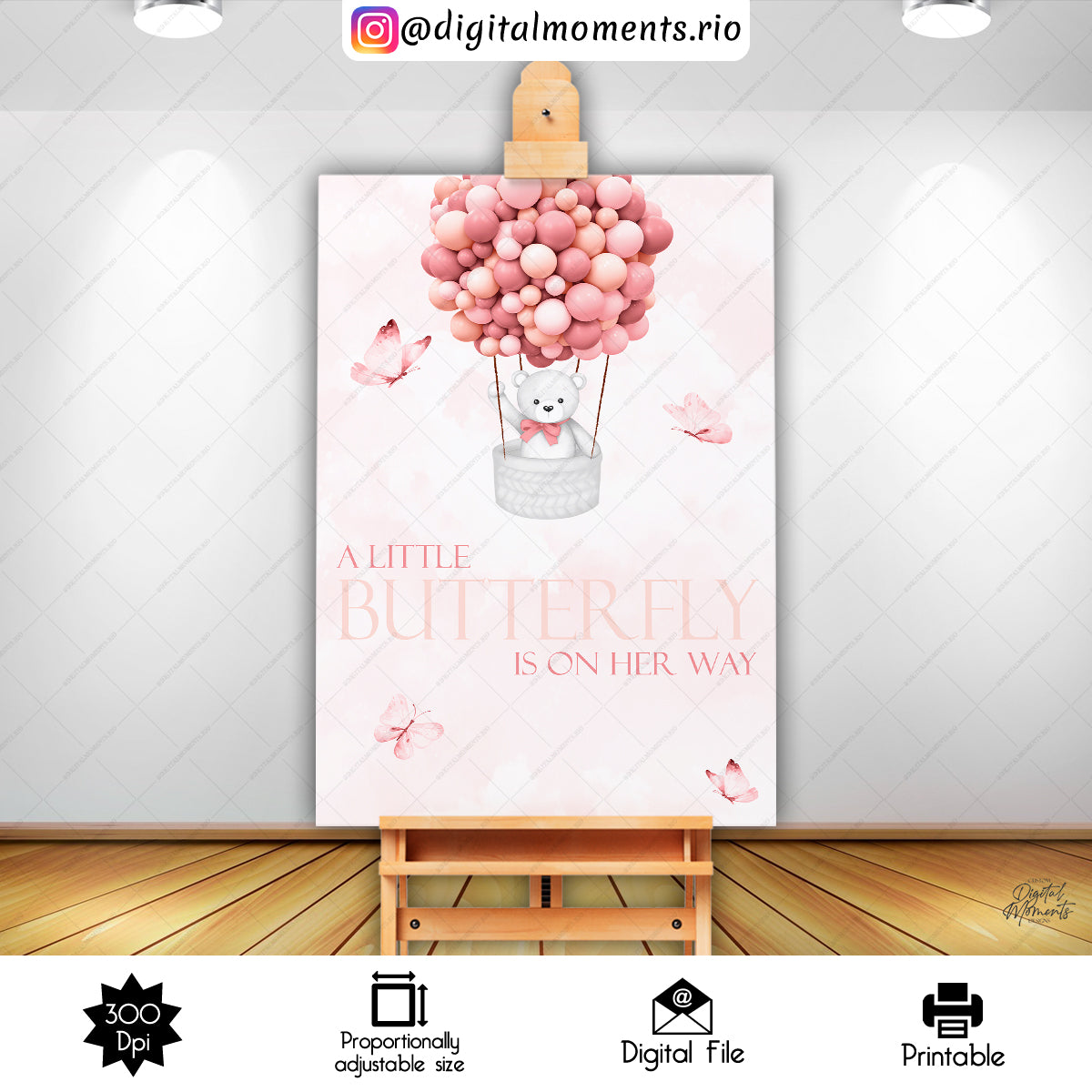 Teddy Bear 24x36 Welcome Sign Custom Design, Digital file only | Digital Download for Events