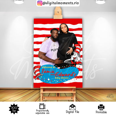 Pink Winter Wonderland 4x7 Panel Diseño personalizado con imagen, solo archivo digital