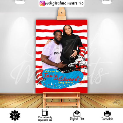 Thing 1 and Thing 2 24x36 Welcome Sign Custom Design, Digital file only | Digital Download for Events