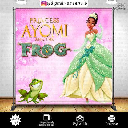 Princess Tiana 8x8 Custom Backdrop, Custom Digital File | Digital Download for Events for Events