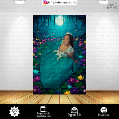 Princess Tiana 4x6 and 4x7 Sweet Sixteen Panels Custom Designs, Custom Digital File | Digital Download for Events