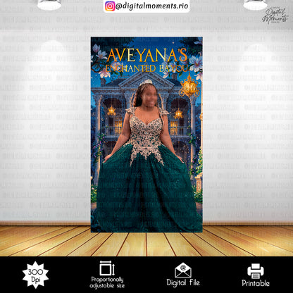Princess Tiana 4x6 and 4x7 Sweet Sixteen Panels Custom Designs, Custom Digital File | Digital Download for Events