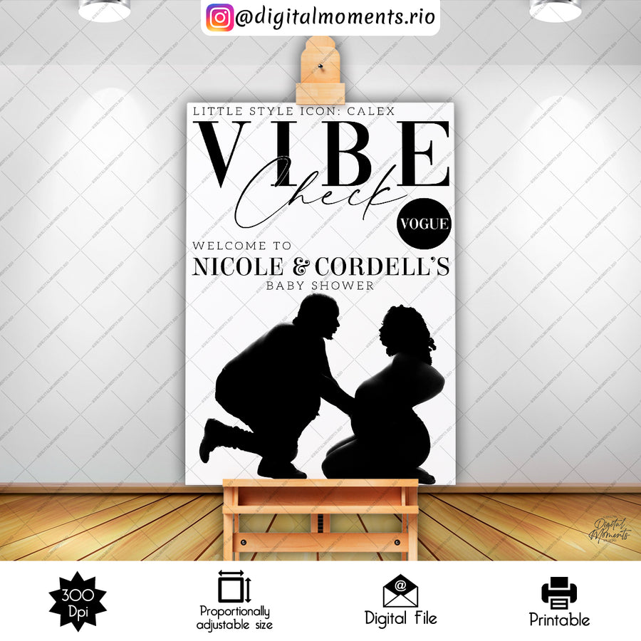 VOGUE 24x36 Welcome Sign Custom Design, Digital file only | Custom Digital Download for Kids Party or Event