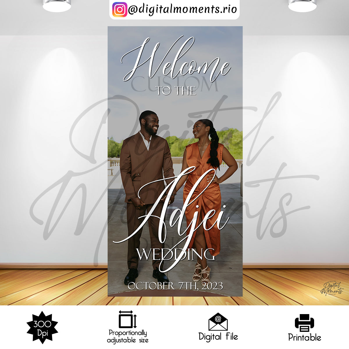 Wedding 4x8 Panel Custom Design, Digital file only