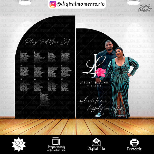 Wedding Seating Chart and Welcome Sign Panel Wall Custom Design, Custom Digital File | Digital Download for Events for Events. and, arts, ce…