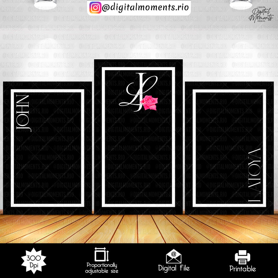 Wedding Panel Wall Custom Design, Custom Digital File | D...