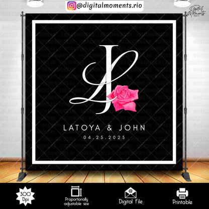 Wedding Latoya 14x14, wedding, events, custom, 8x8, backdrop