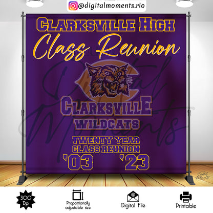 Class Reunion 8x8 Custom Backdrop Design, Digital file only