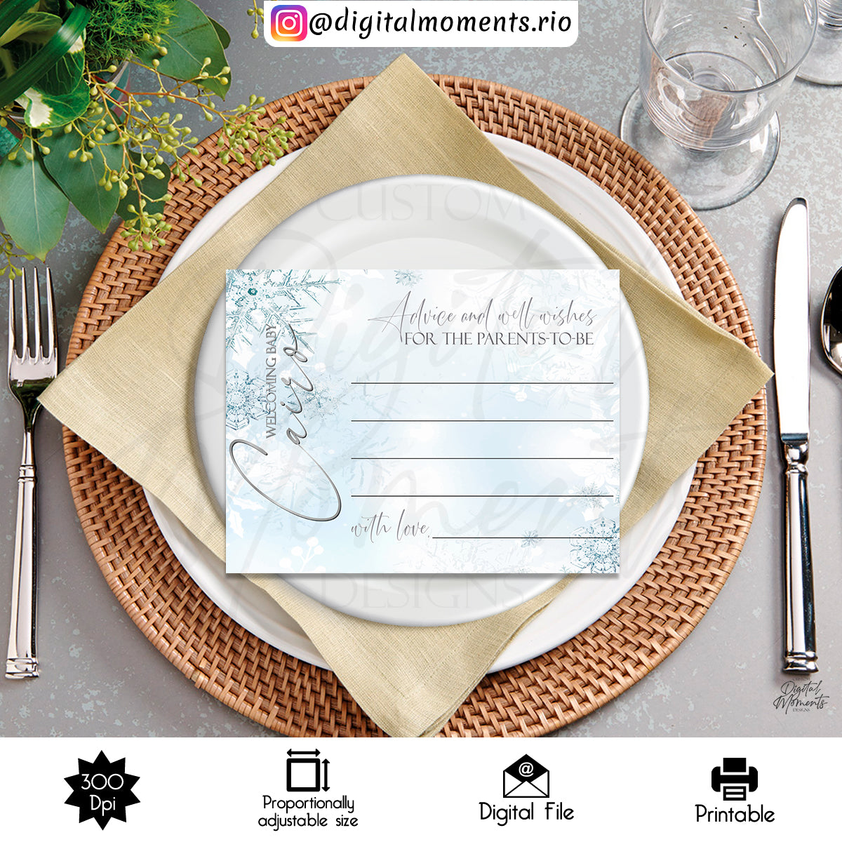 Pink Winter Wonderland 4x7 Panel Diseño personalizado con imagen, solo archivo digital