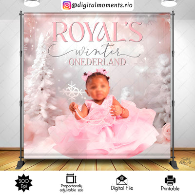 Winter Wonderland - Backdrop - Birthday