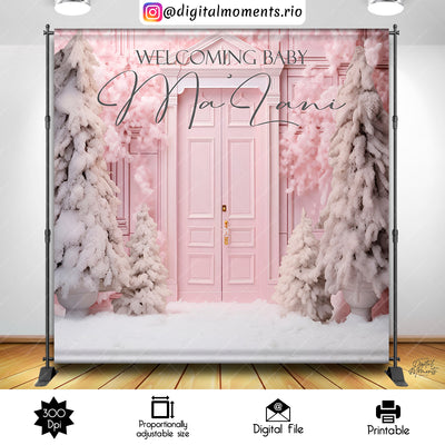 Winter Wonderland - Backdrop - Birthday