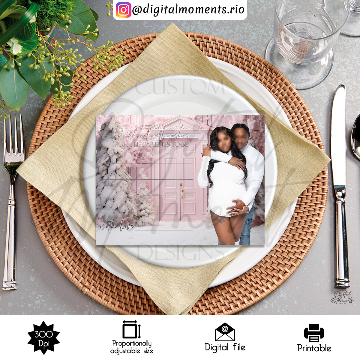 Winter Wonderland - Advice Card - Baby Shower