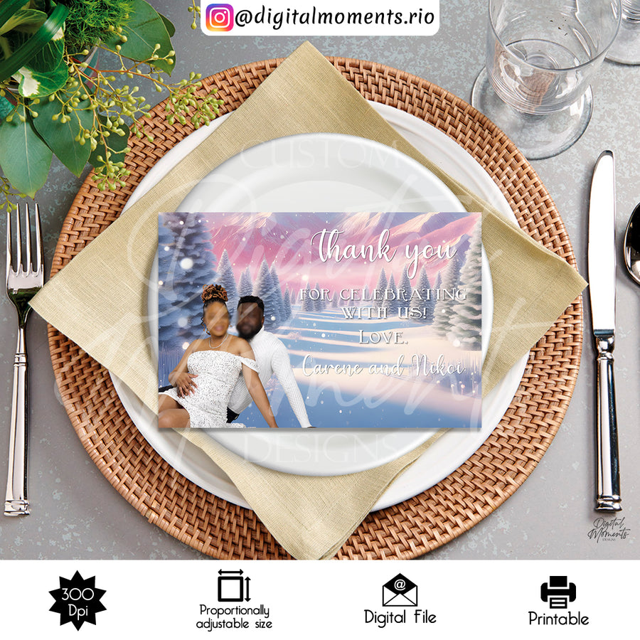 Winter Wonderland 6x4 Card Custom Design with picture, Digital file only | Custom Digital Download for Kids Party or Event