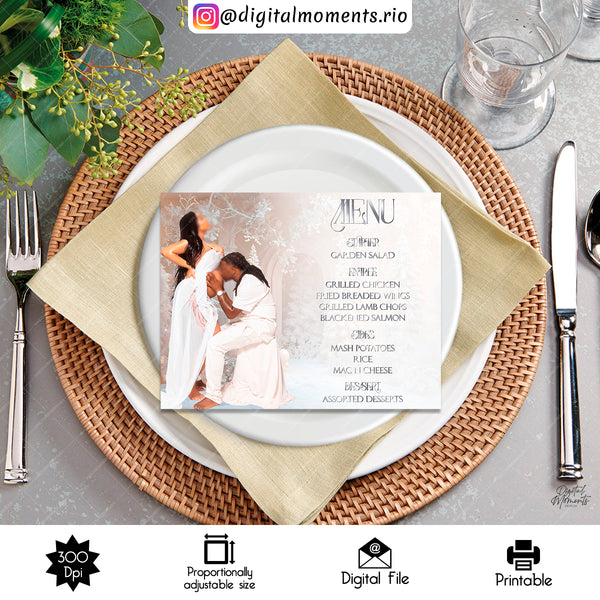 Winter Wonderland - Menu Card - Baby Shower