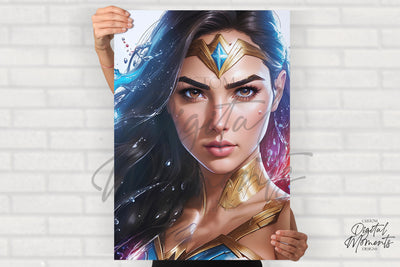 Wonder Woman Poster - Custom Design - Party - Instant Download