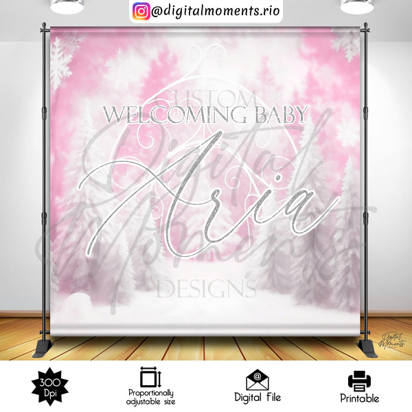 Winter Wonderland 8x8 Custom Backdrop, Custom Digital File | Digital Download for Events for Events. 8x8, arts, backdrop, backdrop-sign, cel…