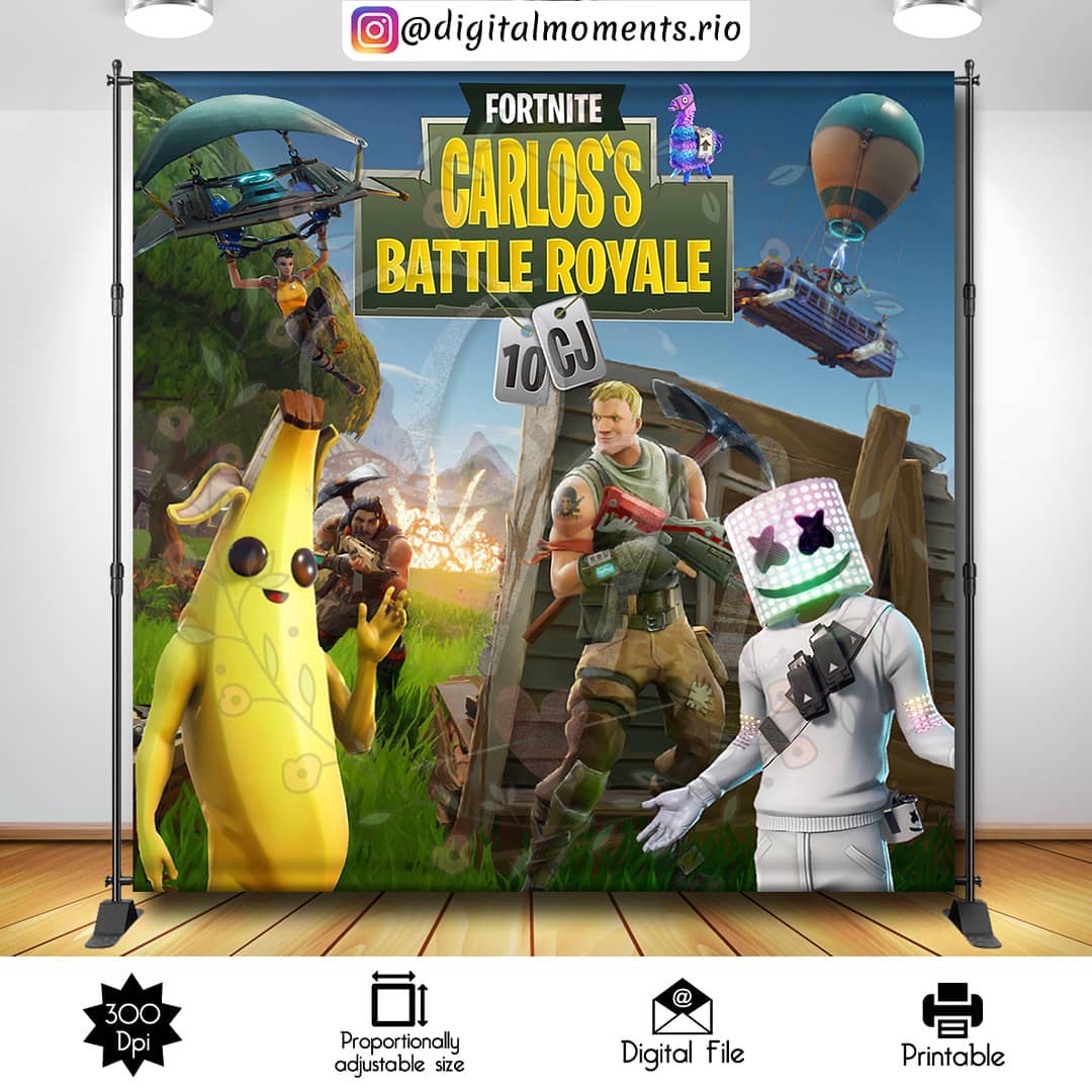 Fondo personalizado Fortnite 8x8, solo archivo digital