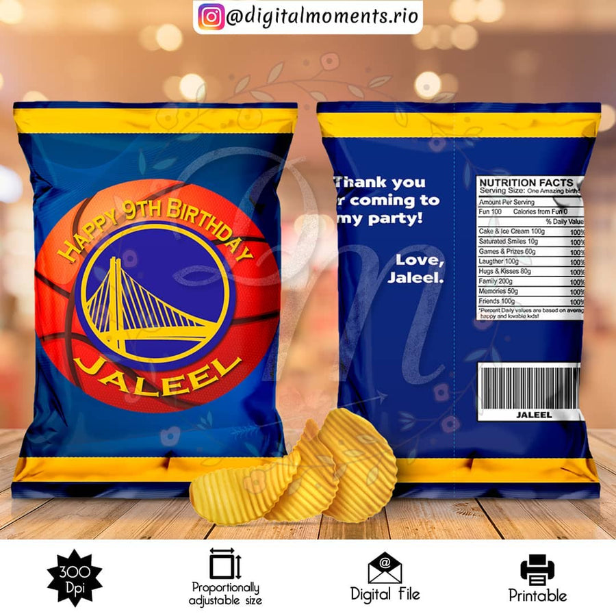 Golden State Warriors Birthday Chip Bag