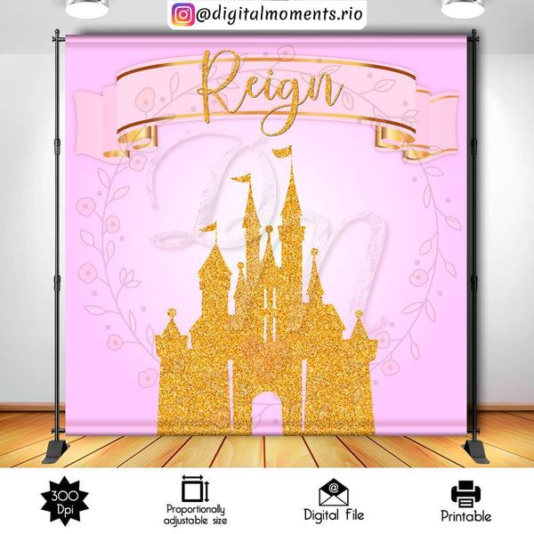 Princess 8x8 Custom Backdrop, Custom Digital File | Digital Download for Events for Events. 8x8, arts, backdrop, backdrop-sign, celebration,…