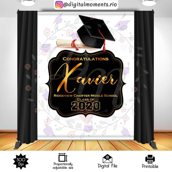Graduation 6x8 Custom Backdrop, Custom Digital File | Digital Download for Events for Events. 6x8, arts, backdrop, backdrop-sign, celebratio…