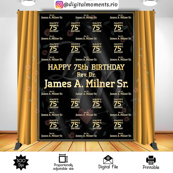 Step and Repeat 6x8 Custom Backdrop, Digital file only | Custom Digital Download for Kids Party or Event