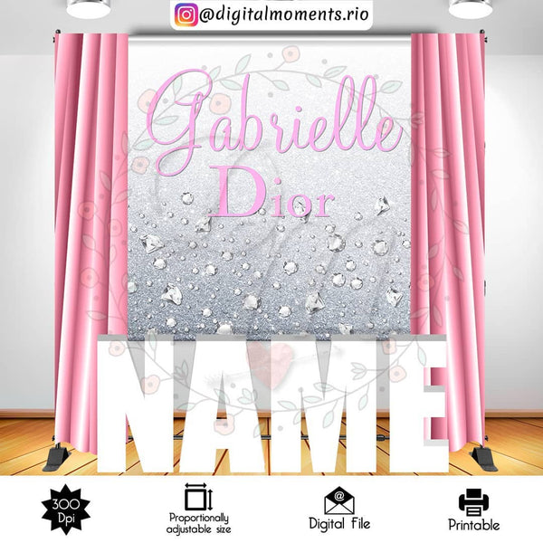 Diamonds 6x6 Custom Backdrop, Custom Digital File | Digital Download for Events for Events. 6x6, arts, backdrop, backdrop-sign, celebration,…