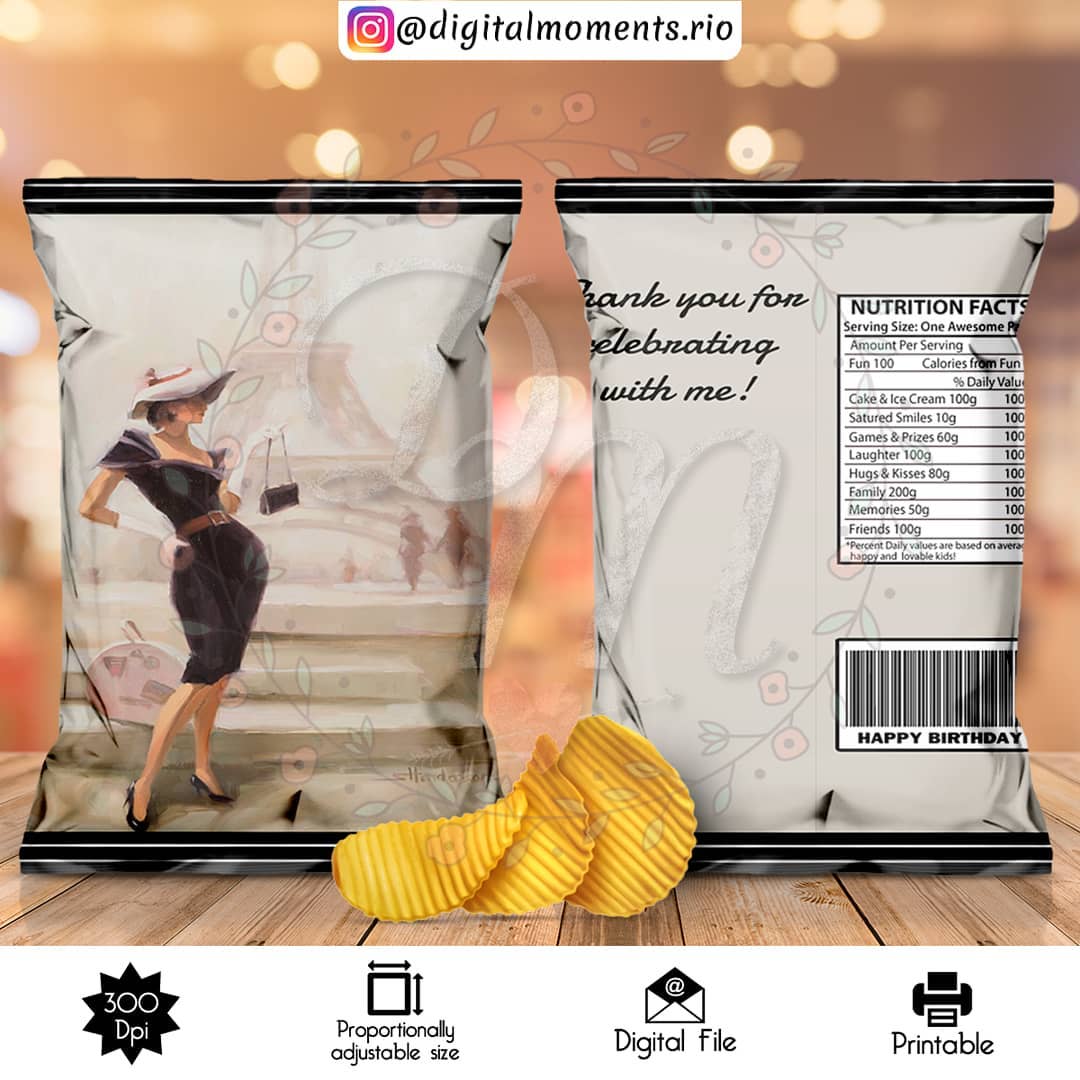 Diseño de Bolsas de Chips Personalizadas para Eventos - Archivo Digital