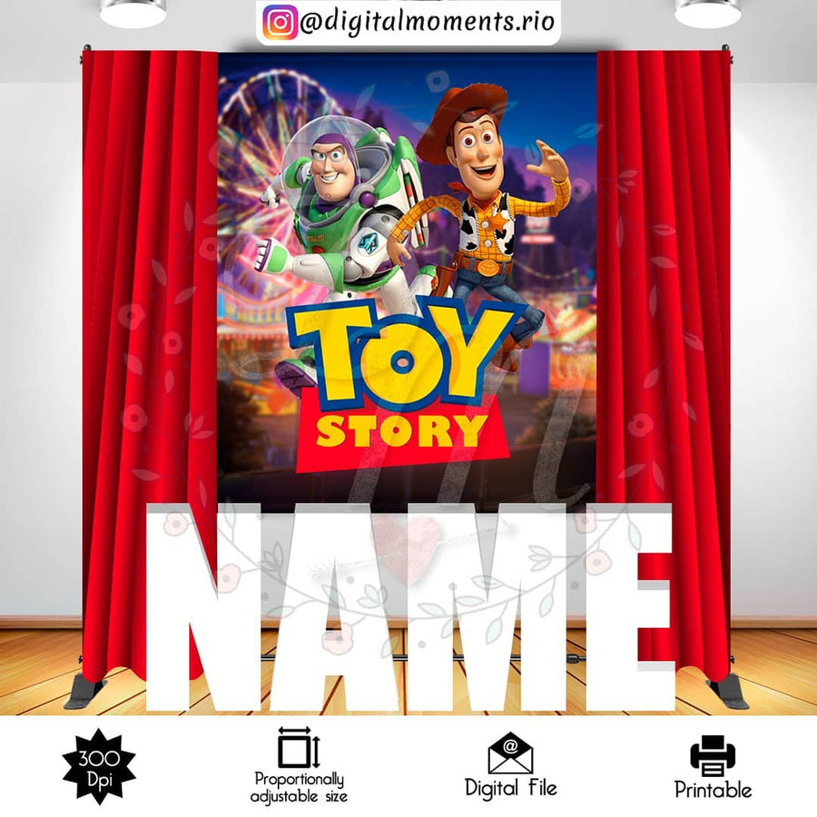 Toy Story 5x6 Custom Backdrop, Digital file only | Custom Digital Download for Kids Party or Event