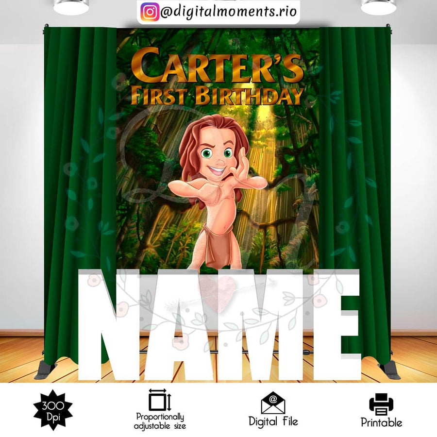 Tarzan 5x6 Custom Backdrop, Digital file only | Custom Digital Download for Kids Party or Event