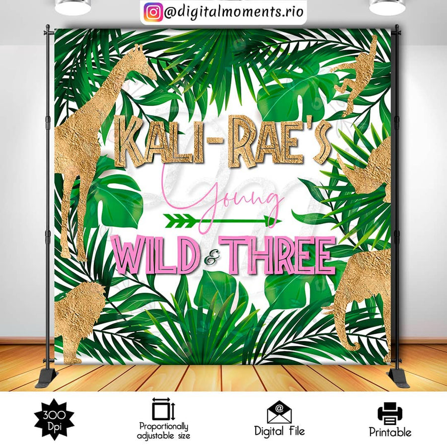 Safari 8x8 Custom Backdrop, Digital file only | Custom Digital Download for Kids Party or Event