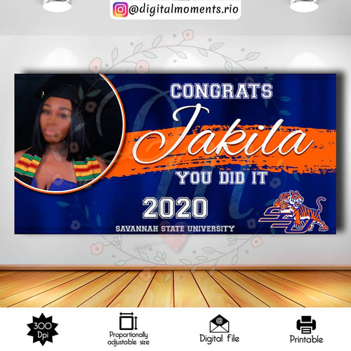 Graduation 8x4 Custom Backdrop, Digital file only