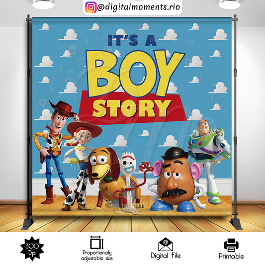 Toy Story 8x8 Fondo personalizado, solo archivo digital